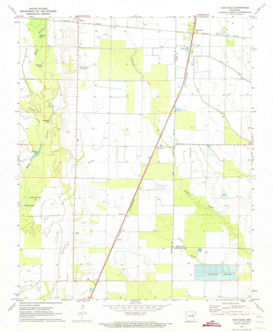 1971 Fair Oaks, AR - Arkansas - USGS Topographic Map