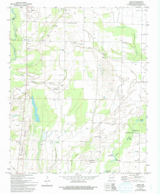 1971 Grays, AR - Arkansas - USGS Topographic Map