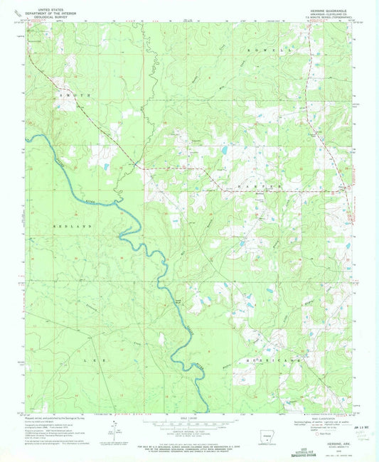 1970 Herbine, AR - Arkansas - USGS Topographic Map