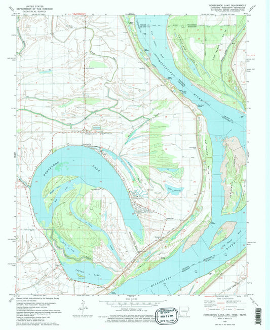 1981 Horseshoe Lake, AR - Arkansas - USGS Topographic Map