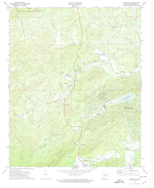 1972 Jessieville, AR - Arkansas - USGS Topographic Map