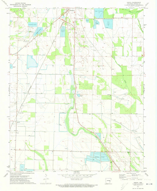 1971 Keevil, AR - Arkansas - USGS Topographic Map