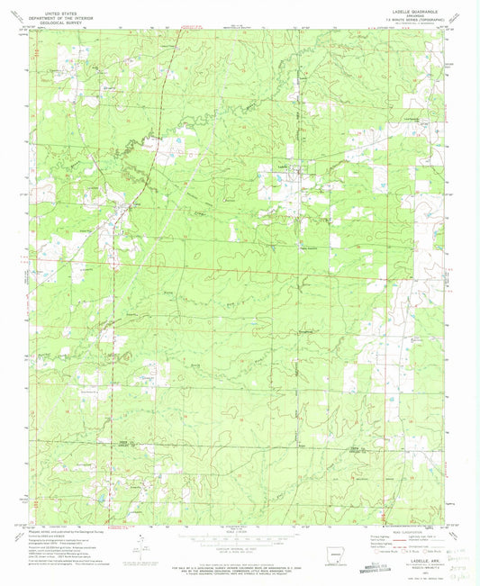 1971 Ladelle, AR - Arkansas - USGS Topographic Map