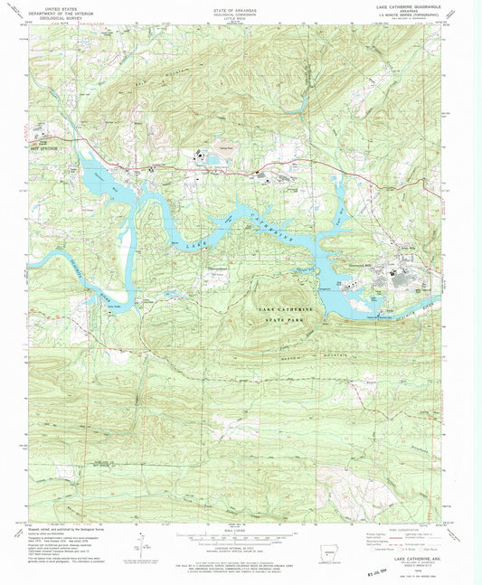 1978 Lake Catherine, AR - Arkansas - USGS Topographic Map