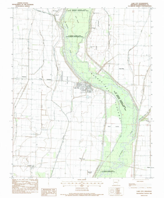 1983 Lake City, AR - Arkansas - USGS Topographic Map