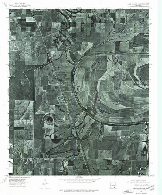 1975 Lake Village, AR - Arkansas - USGS Topographic Map