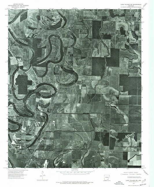 1975 Lake Village, AR - Arkansas - USGS Topographic Map v2