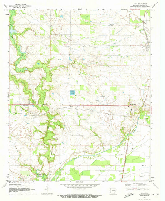 1971 Lexa, AR - Arkansas - USGS Topographic Map
