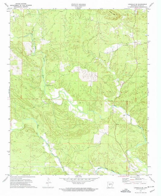 1972 Lonsdale, AR - Arkansas - USGS Topographic Map