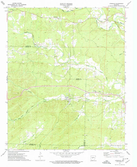 1972 Lonsdale, AR - Arkansas - USGS Topographic Map v2