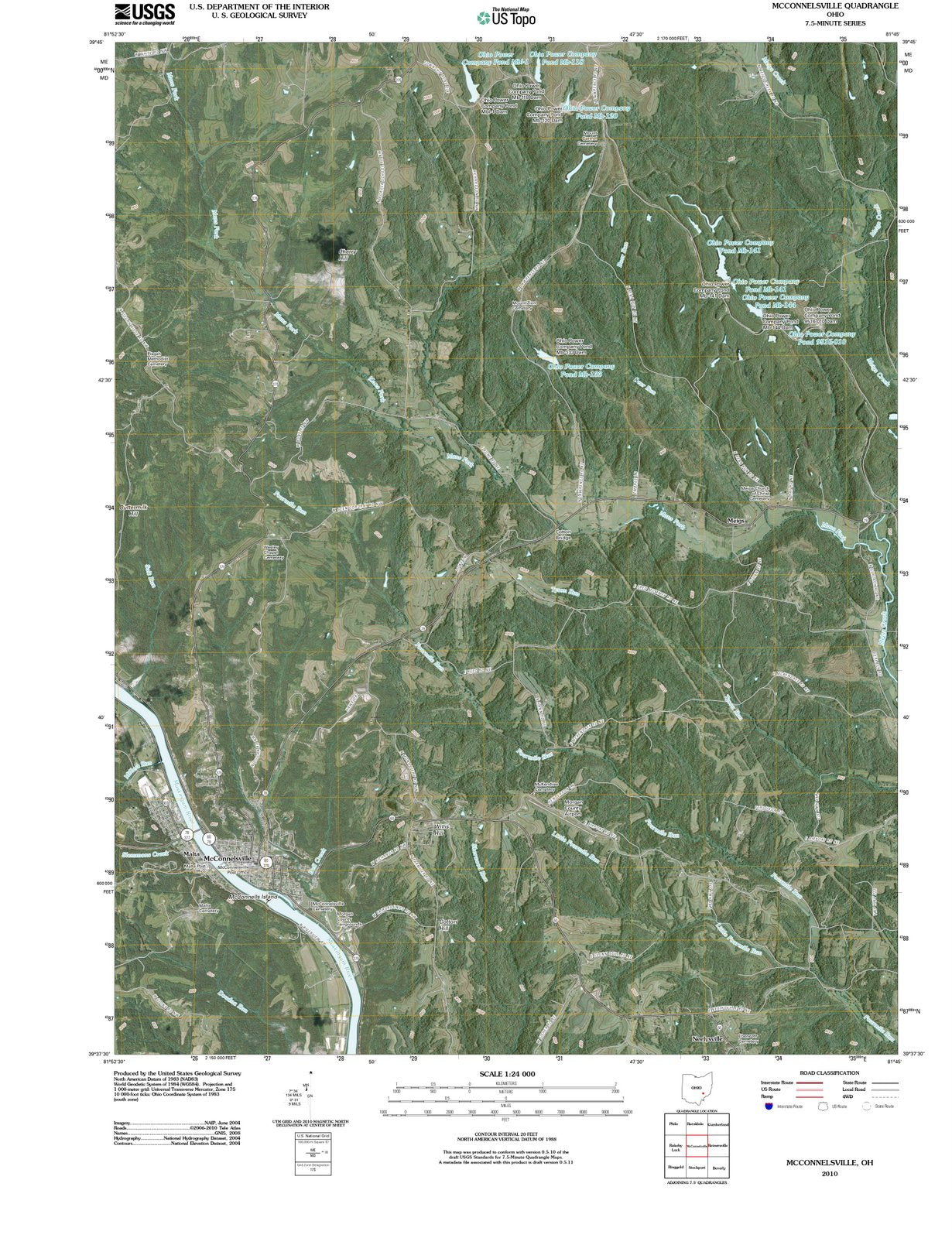 2010 McConnelsville, OH - Ohio - USGS Topographic Map