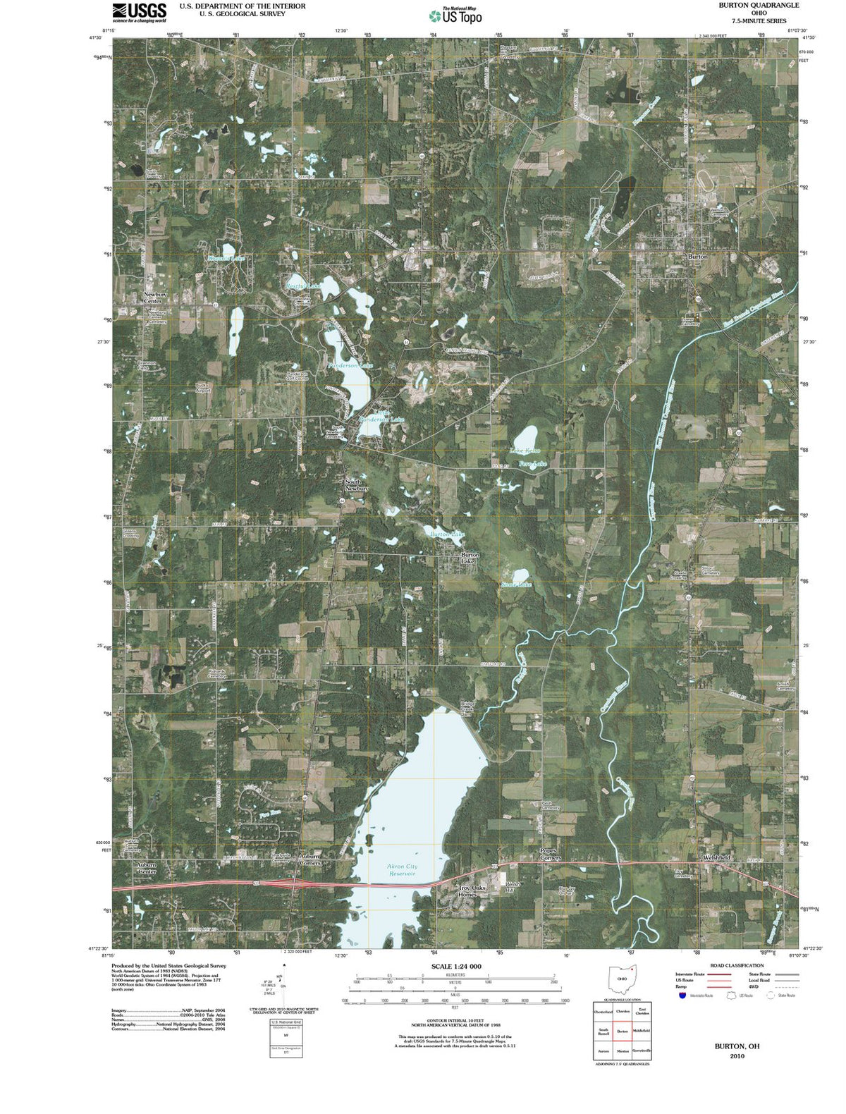 2010 Burton, OH - Ohio - USGS Topographic Map