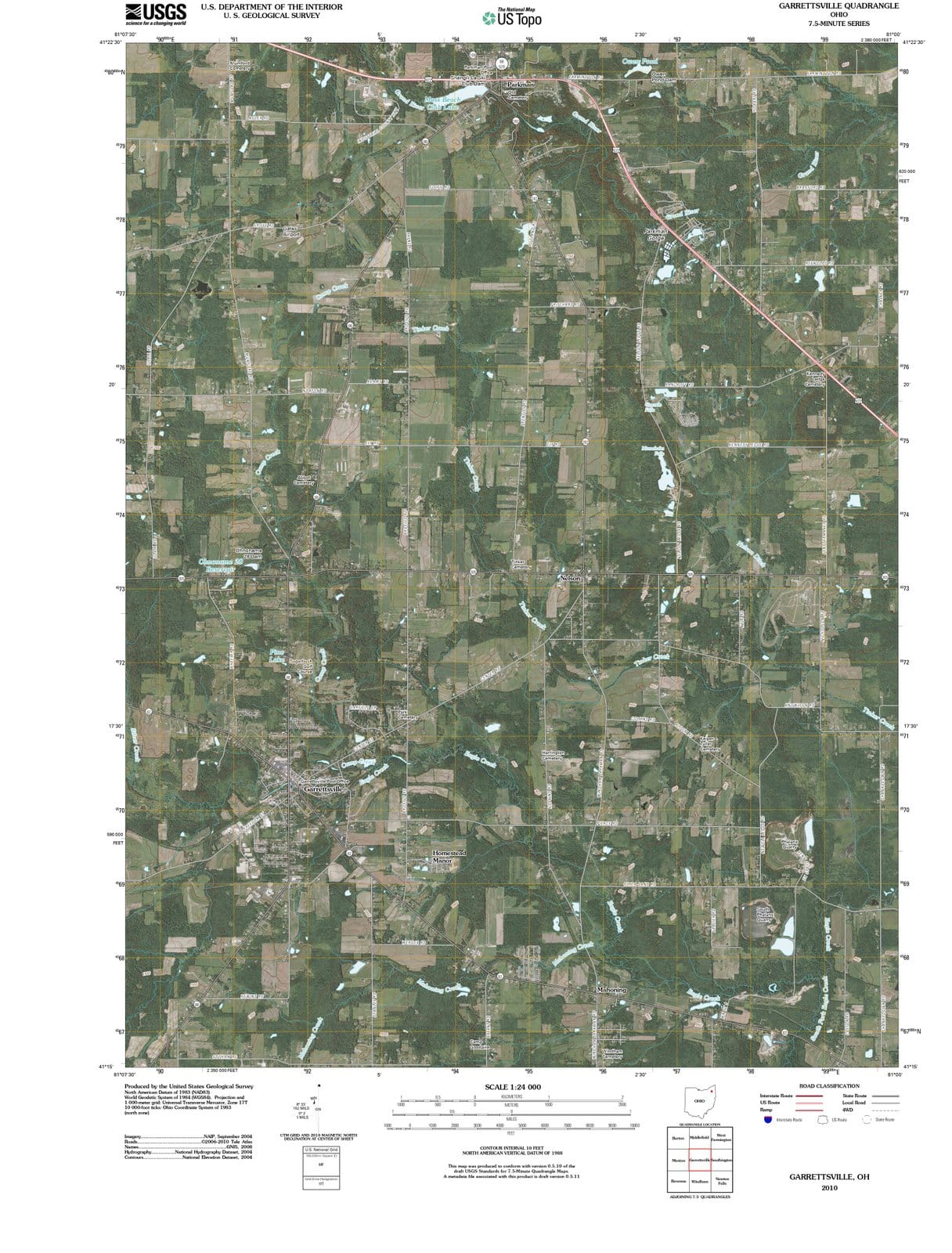 2010 Garrettsville, OH - Ohio - USGS Topographic Map