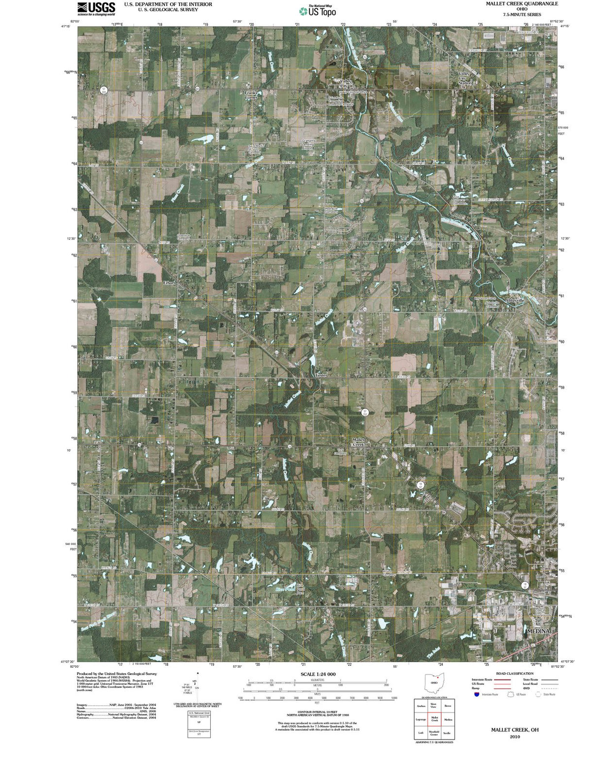 2010 Mallet Creek, OH - Ohio - USGS Topographic Map