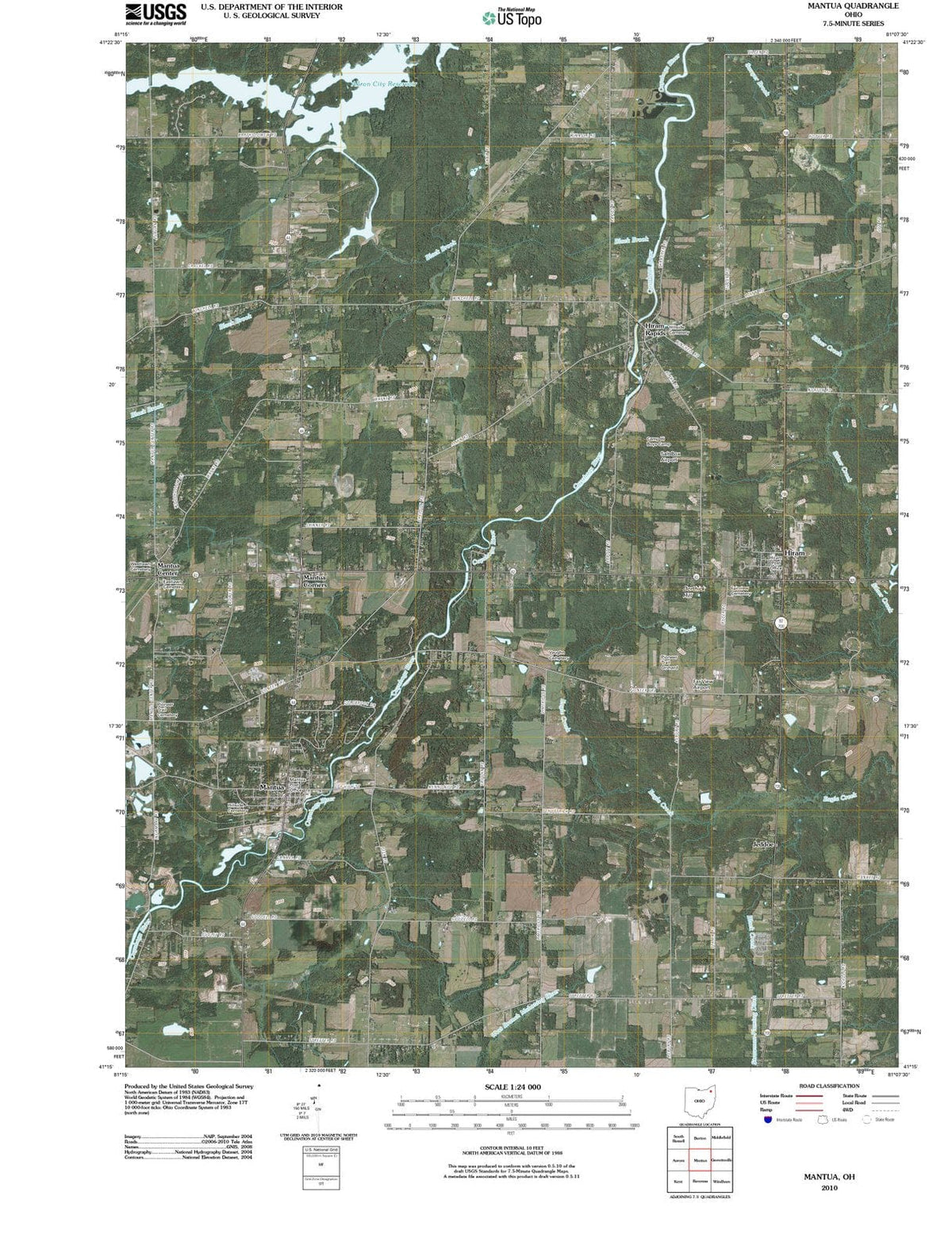2010 Mantua, OH - Ohio - USGS Topographic Map