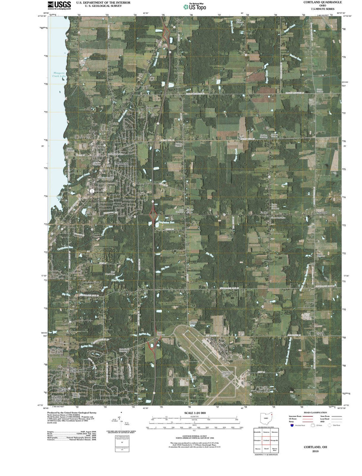 2010 Cortland, OH - Ohio - USGS Topographic Map