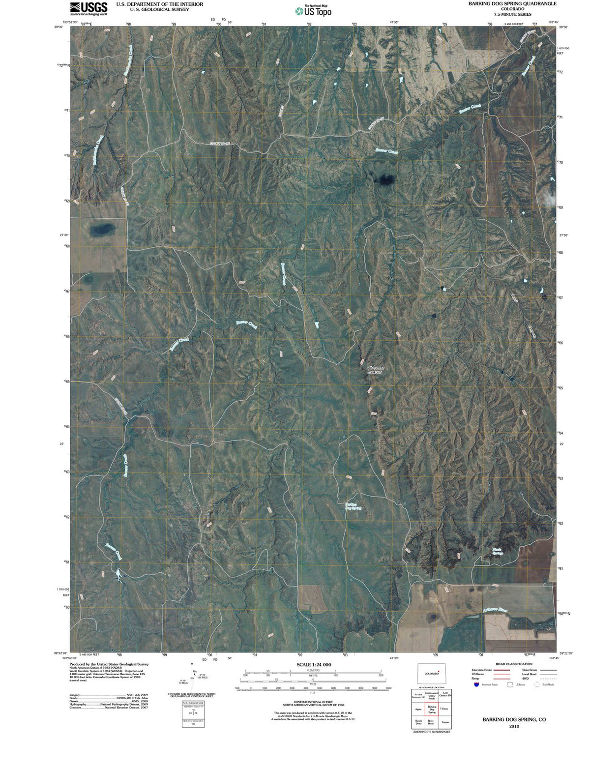 2010 Barkingog Spring, CO - Colorado - USGS Topographic Map