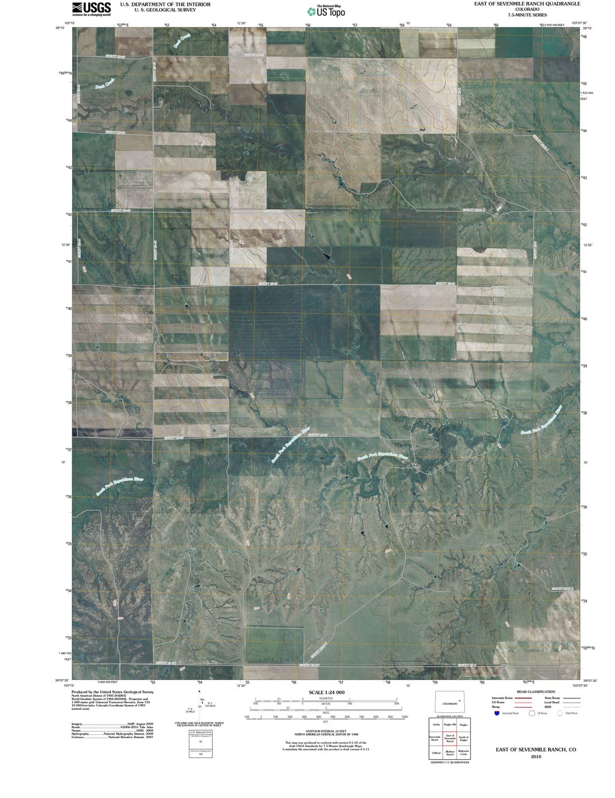 2010 East ofvenmile Ranch, CO - Colorado - USGS Topographic Map