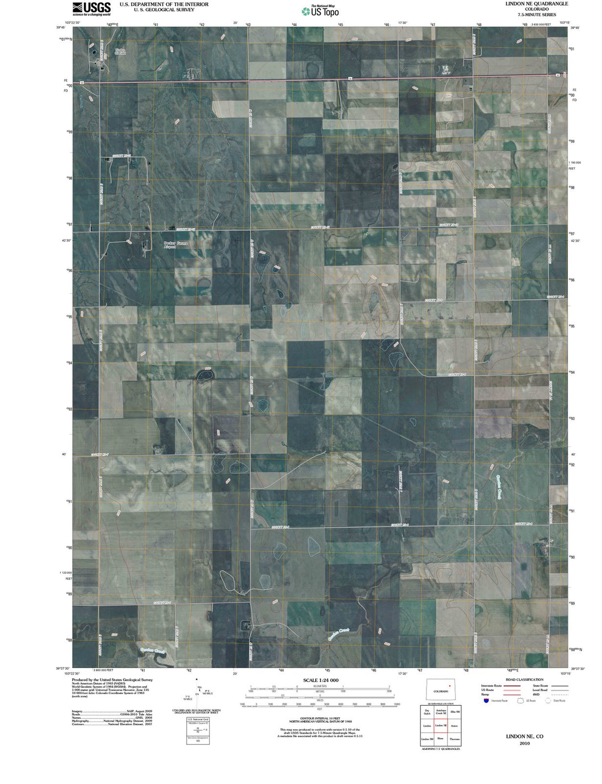 2010 Lindon, CO - Colorado - USGS Topographic Map v2