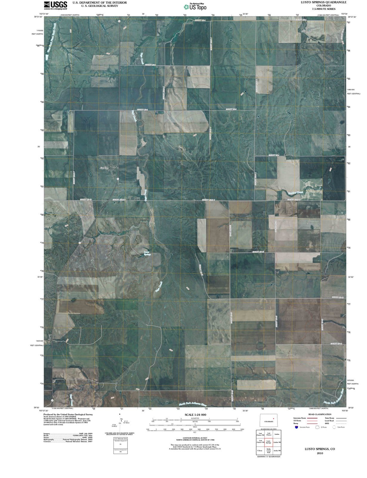 2010 Lusto Springs, CO - Colorado - USGS Topographic Map