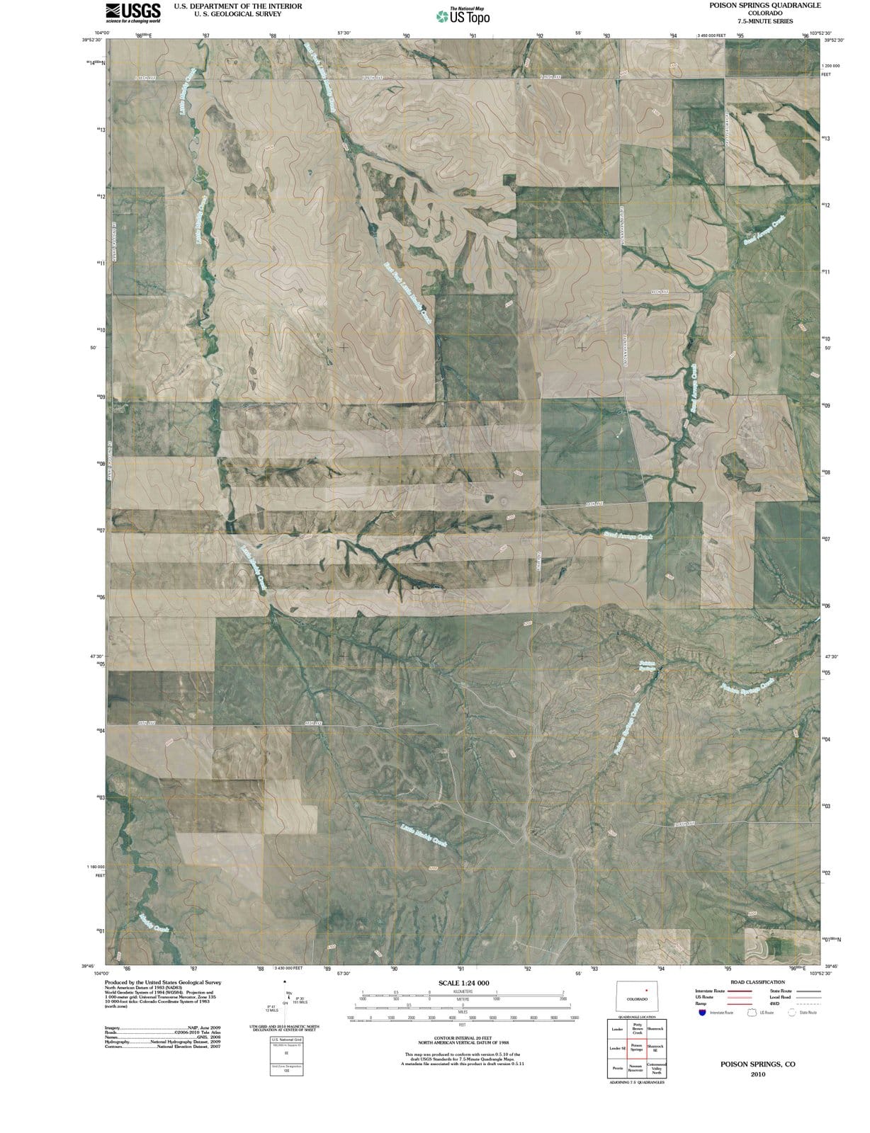 2010 Poison Springs, CO - Colorado - USGS Topographic Map