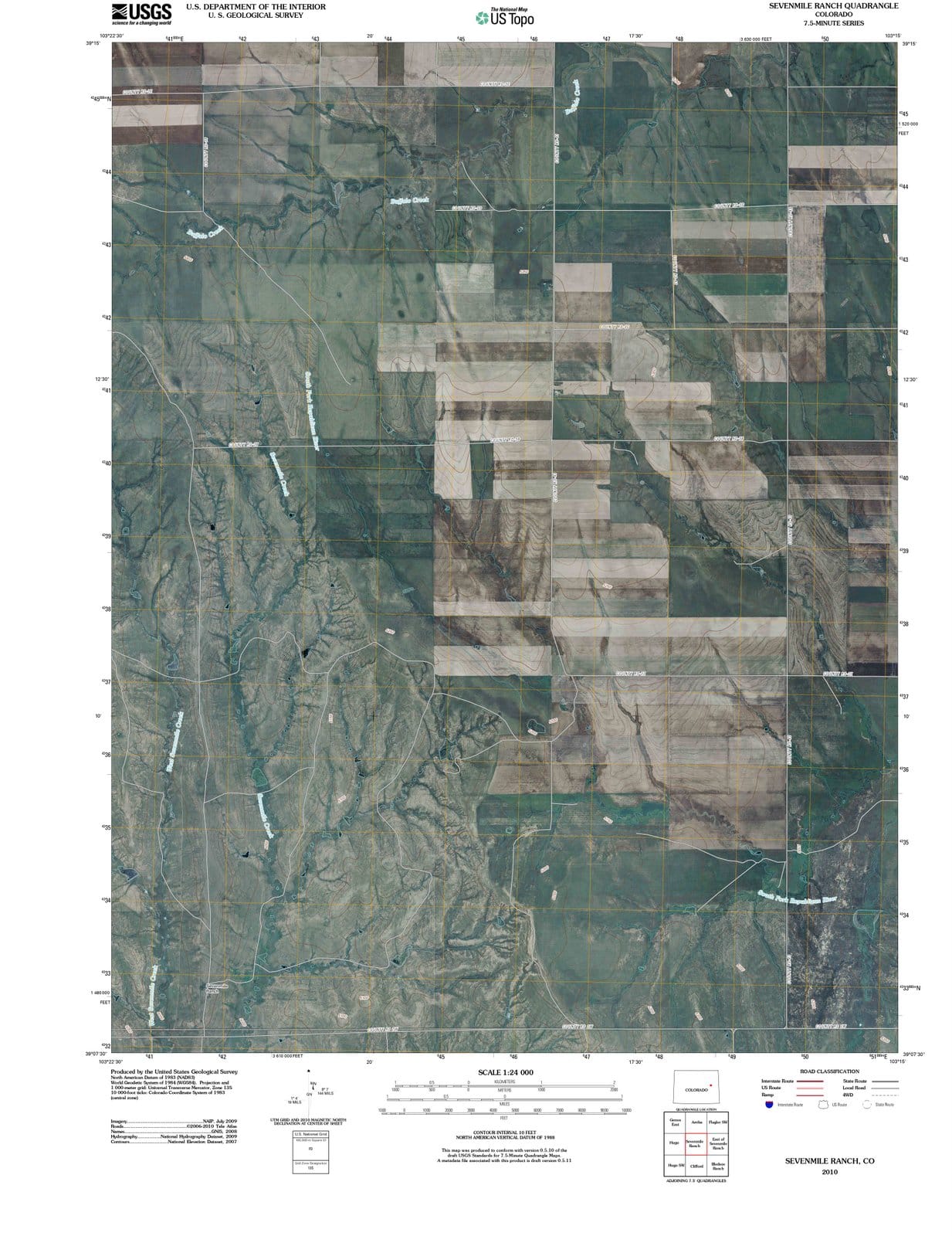 2010 Sevenmile Ranch, CO - Colorado - USGS Topographic Map