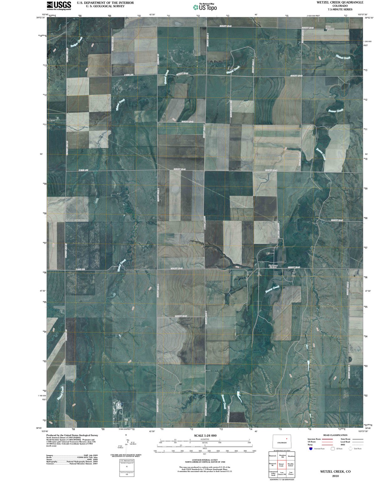 2010 Wetzel Creek, CO - Colorado - USGS Topographic Map