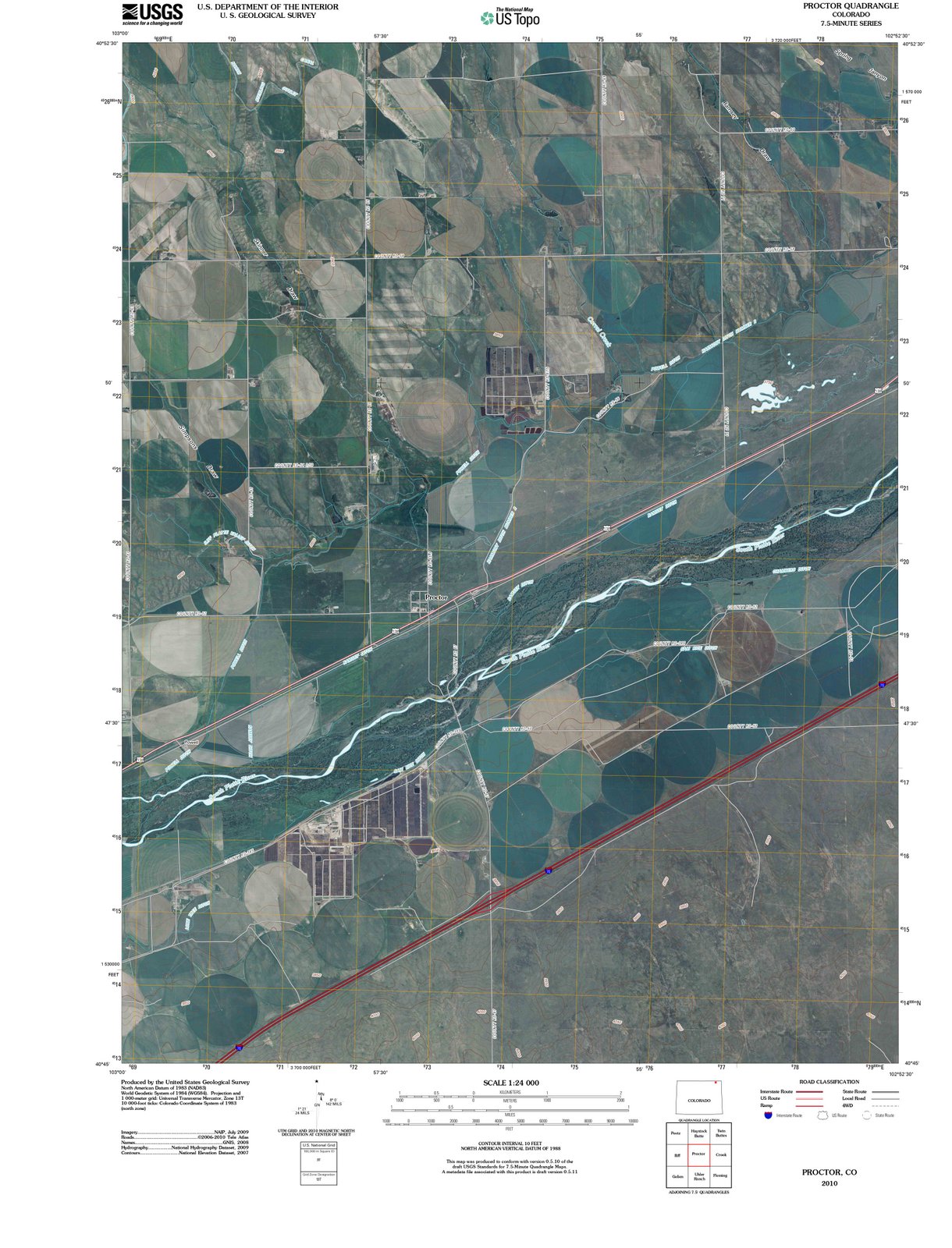 2010 Proctor, CO - Colorado - USGS Topographic Map