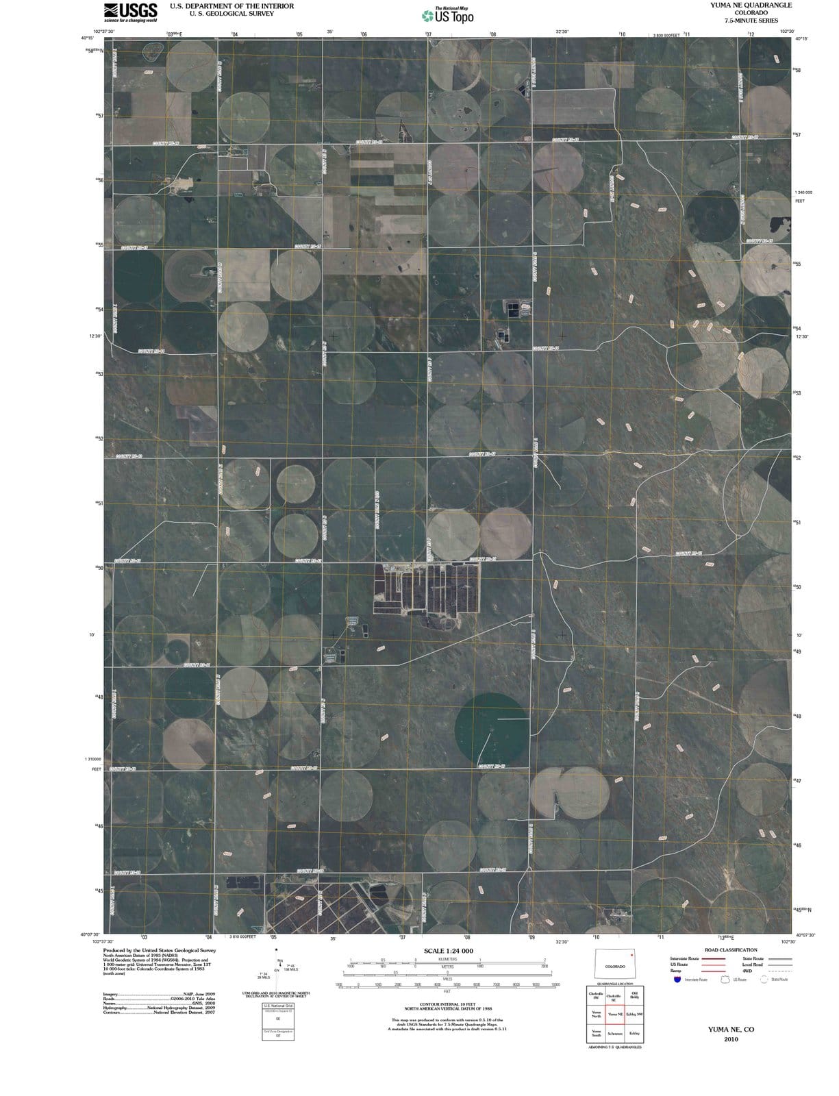 2010 Yuma, CO - Colorado - USGS Topographic Map