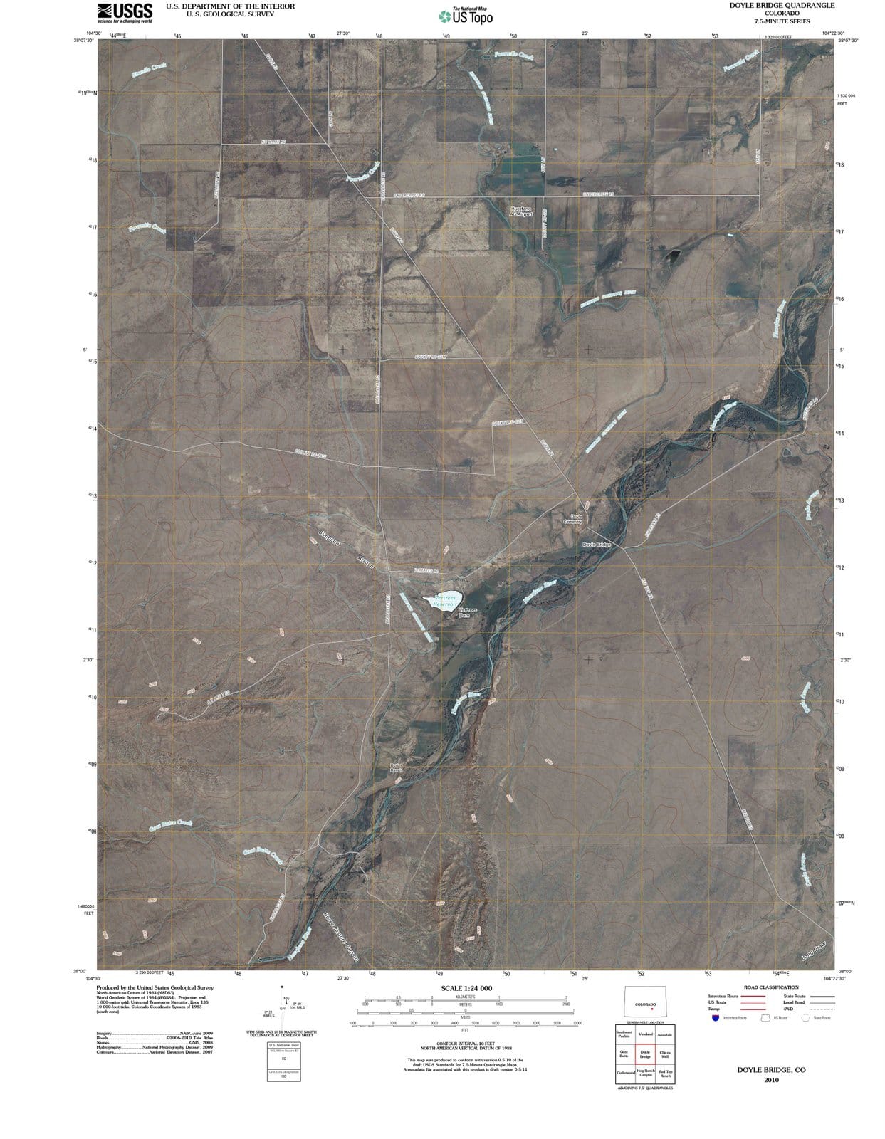 2010 Doyle Bridge, CO - Colorado - USGS Topographic Map