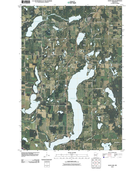 2010 Sauk Lake, MN - Minnesota - USGS Topographic Map