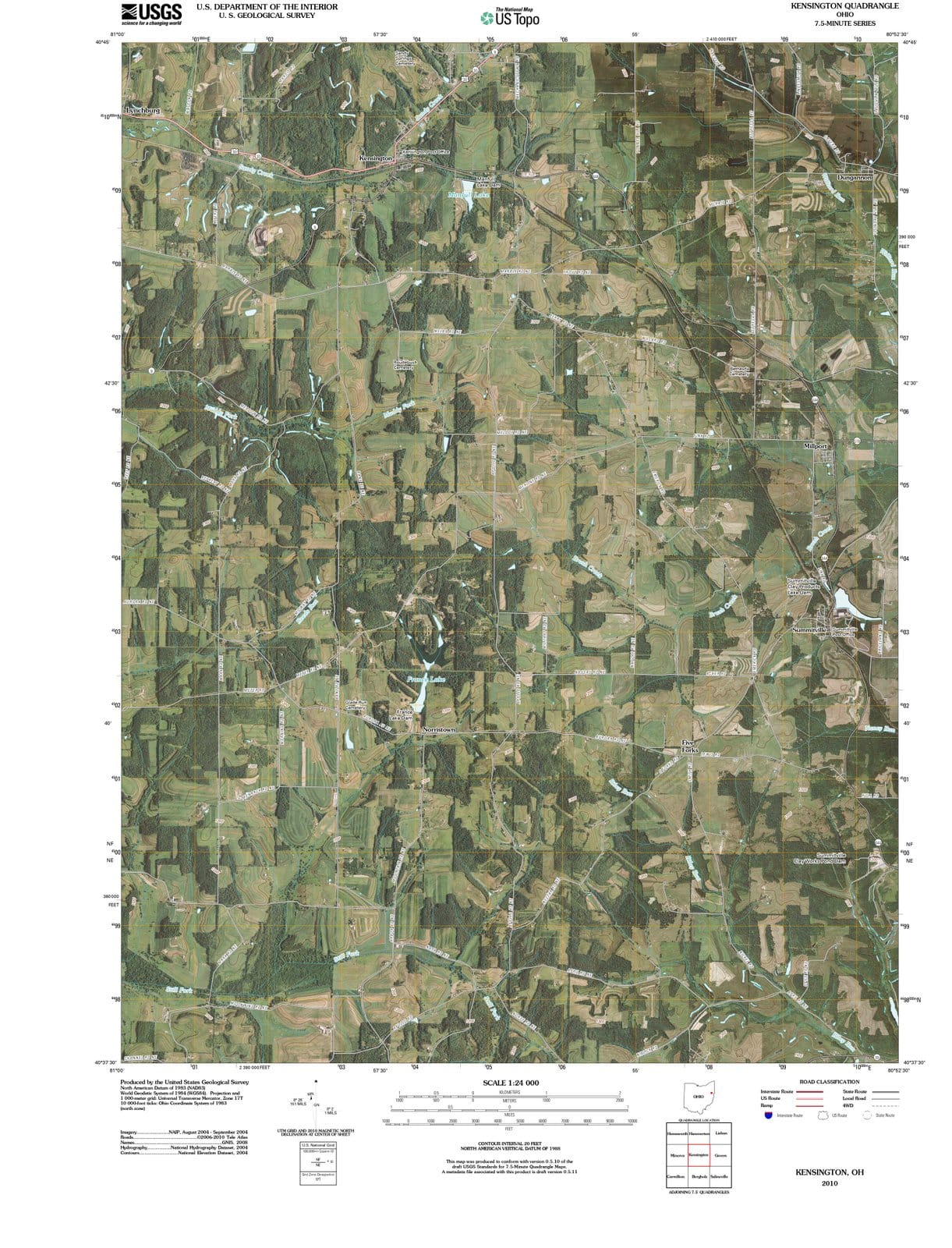 2010 Kensington, OH - Ohio - USGS Topographic Map