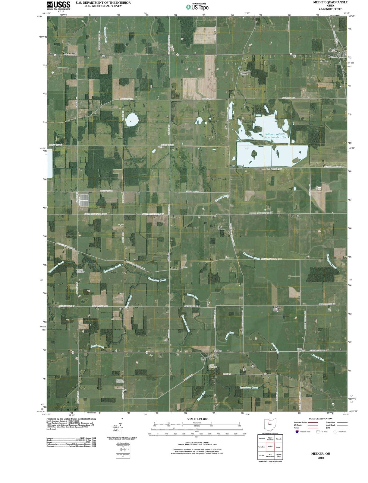2010 Meeker, OH - Ohio - USGS Topographic Map