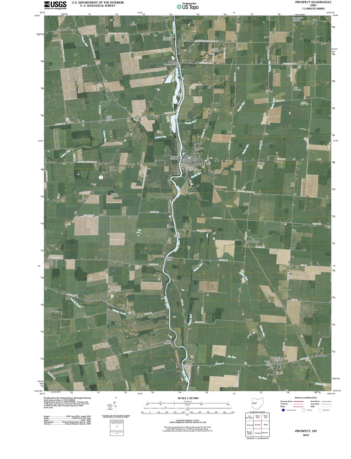 2010 Prospect, OH - Ohio - USGS Topographic Map