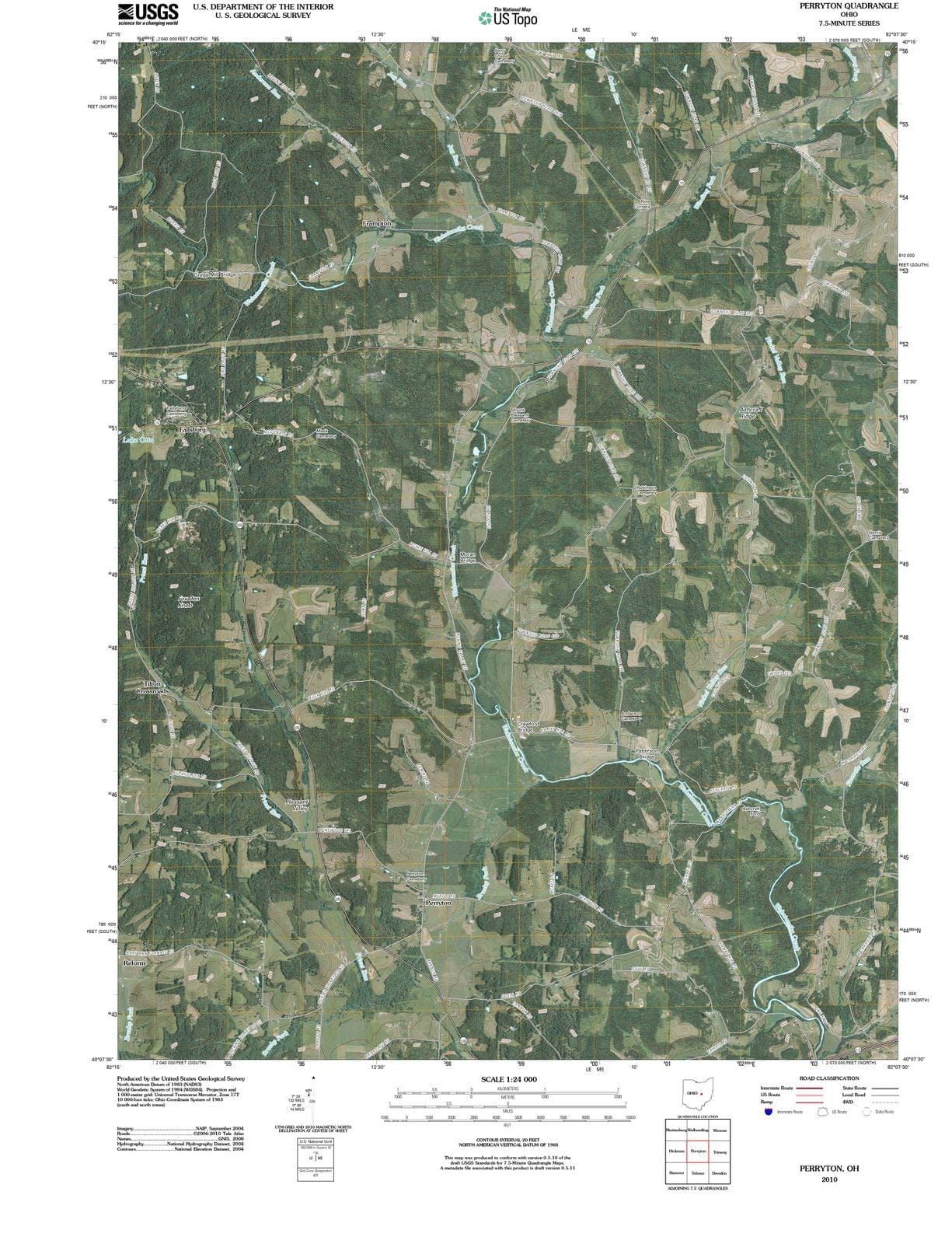 2010 Perryton, OH - Ohio - USGS Topographic Map