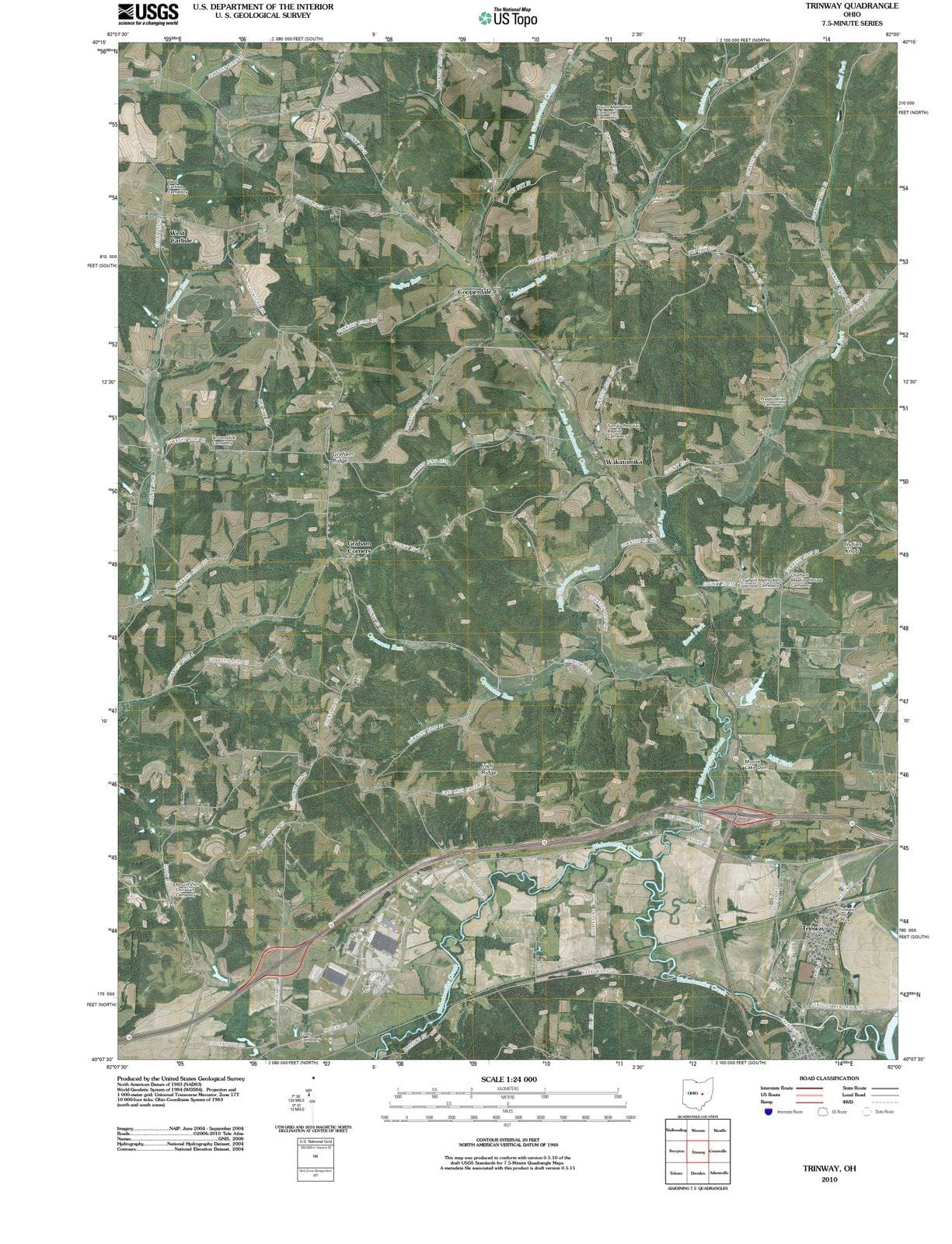 2010 Trinway, OH - Ohio - USGS Topographic Map