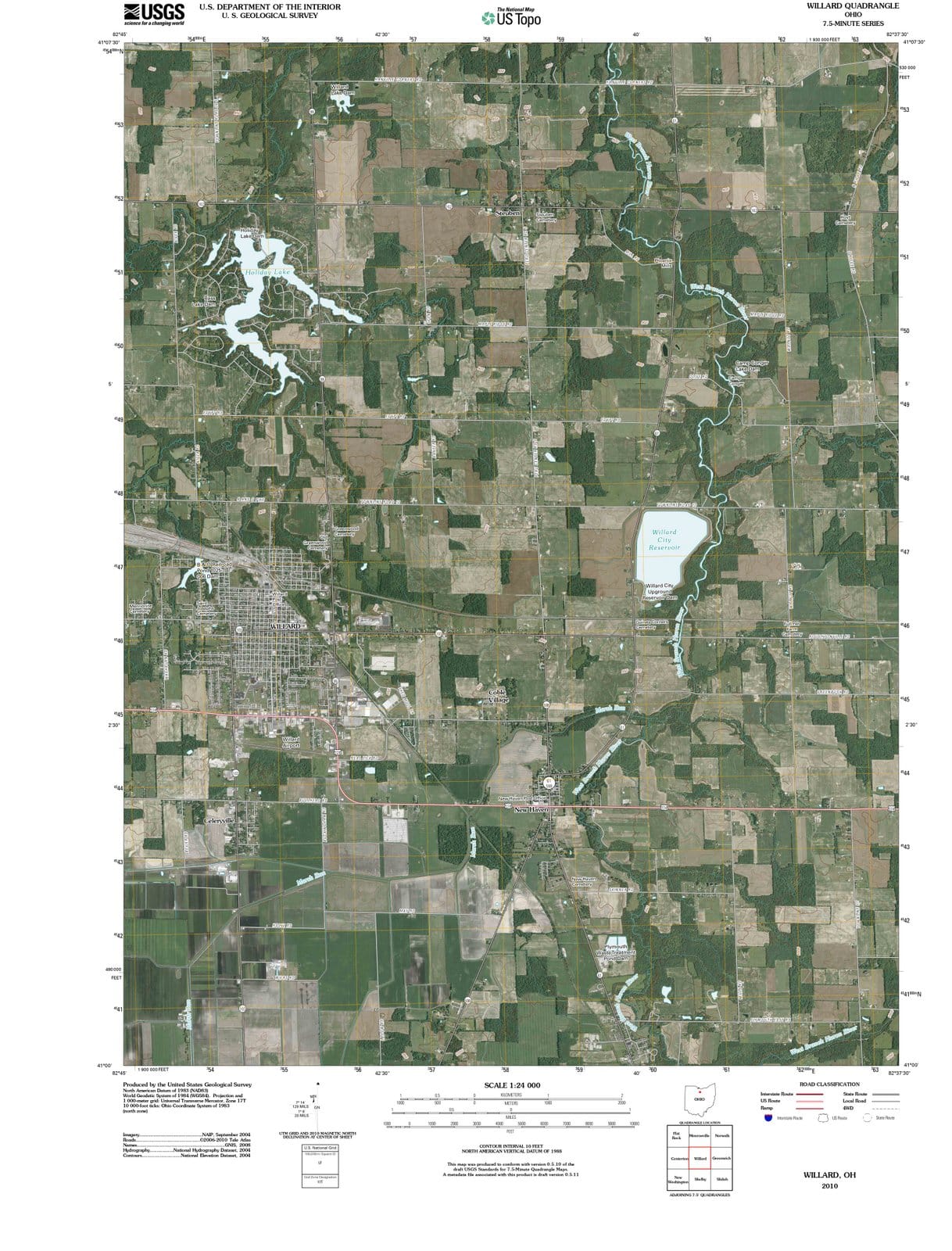 2010 Willard, OH - Ohio - USGS Topographic Map