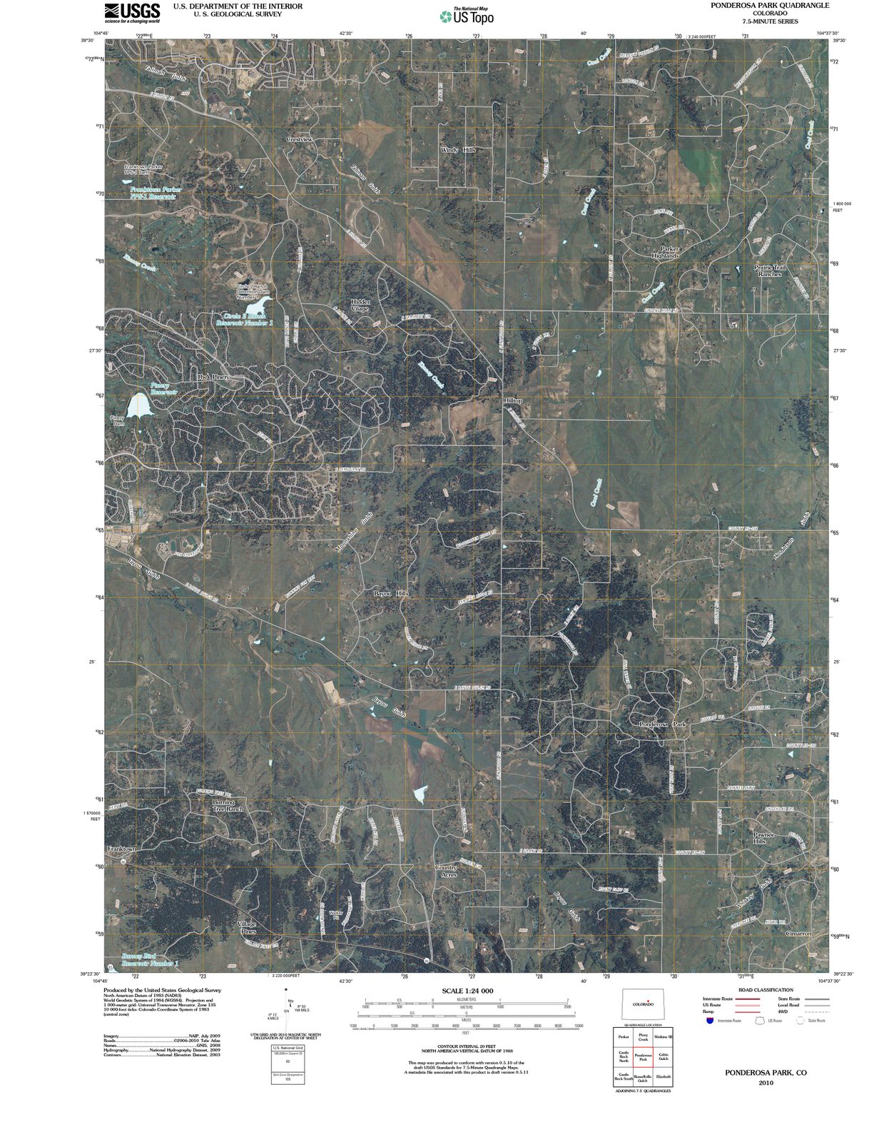 2010 Ponderosa Park, CO - Colorado - USGS Topographic Map