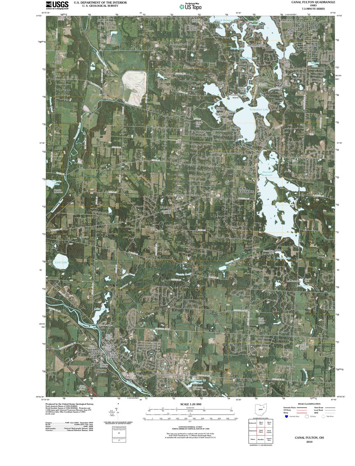 2010 Canal Fulton, OH - Ohio - USGS Topographic Map