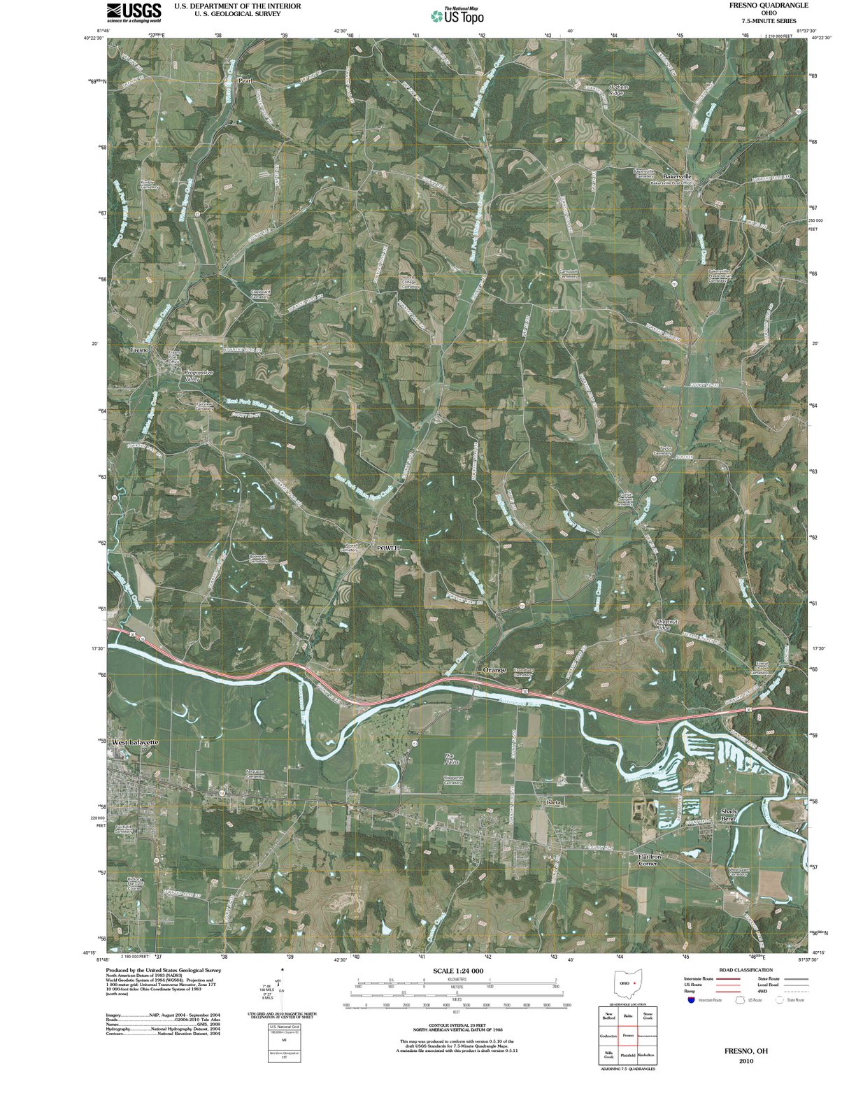 2010 Fresno, OH - Ohio - USGS Topographic Map