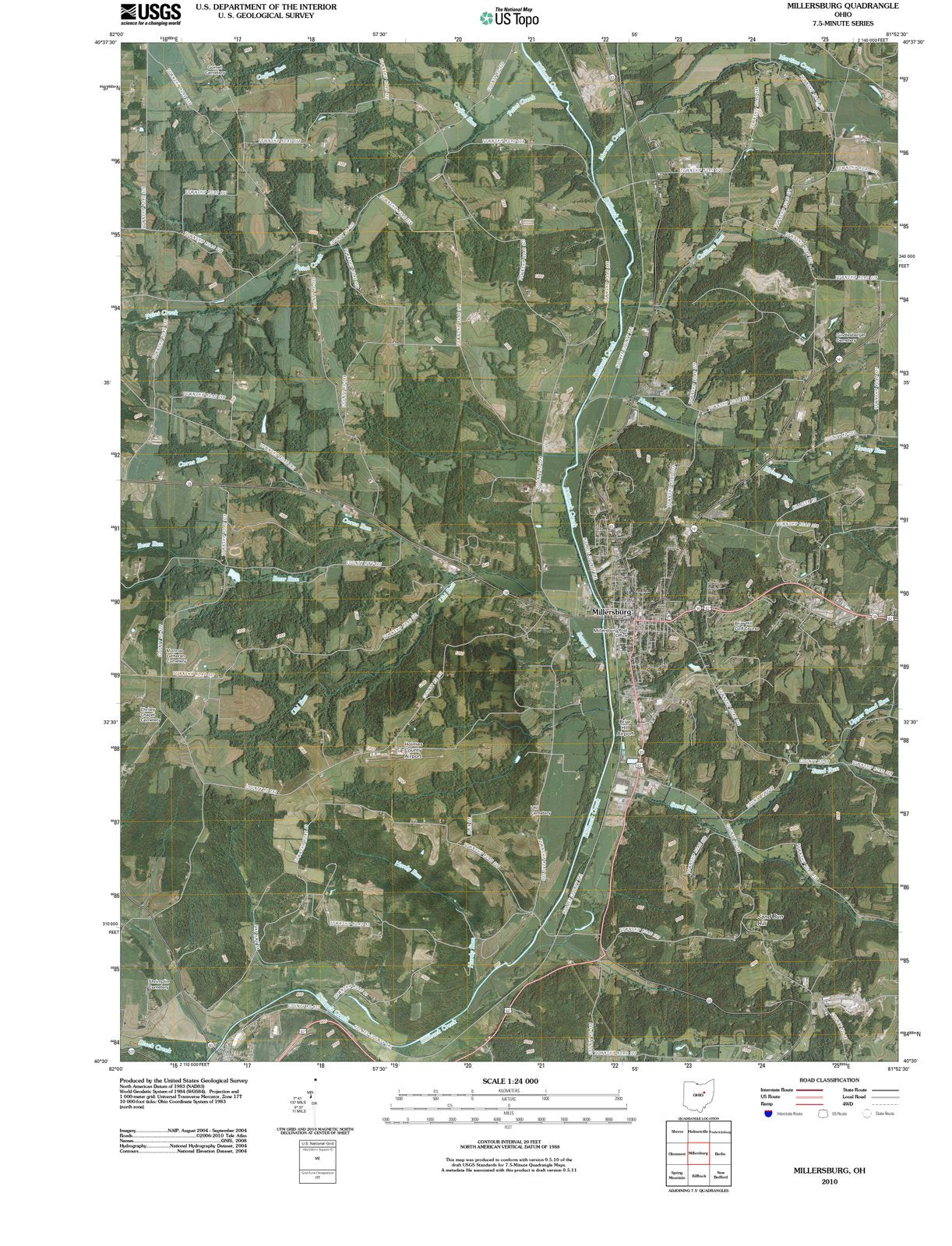 2010 Millersburg, OH - Ohio - USGS Topographic Map