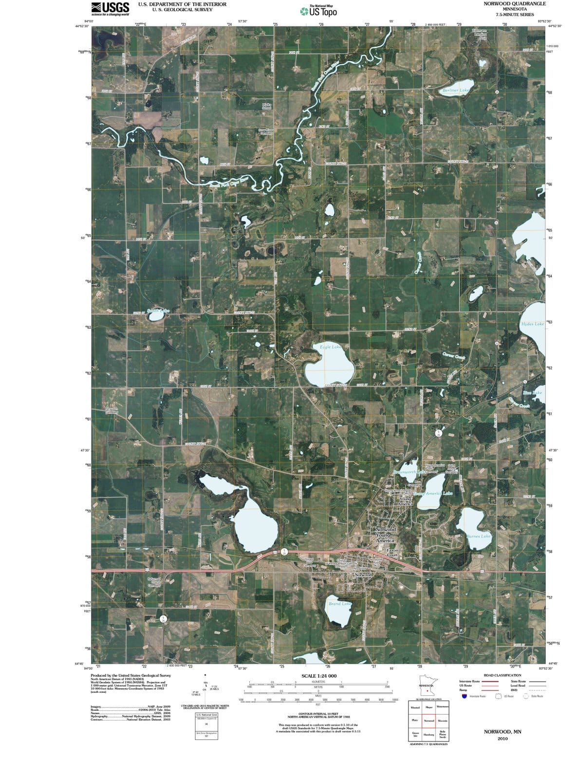 2010 Norwood, MN - Minnesota - USGS Topographic Map