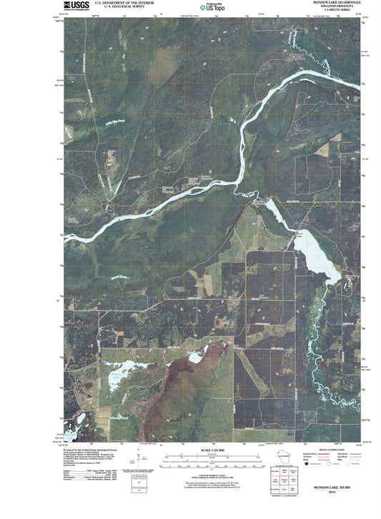 2010 Monson Lake, WI - Wisconsin - USGS Topographic Map
