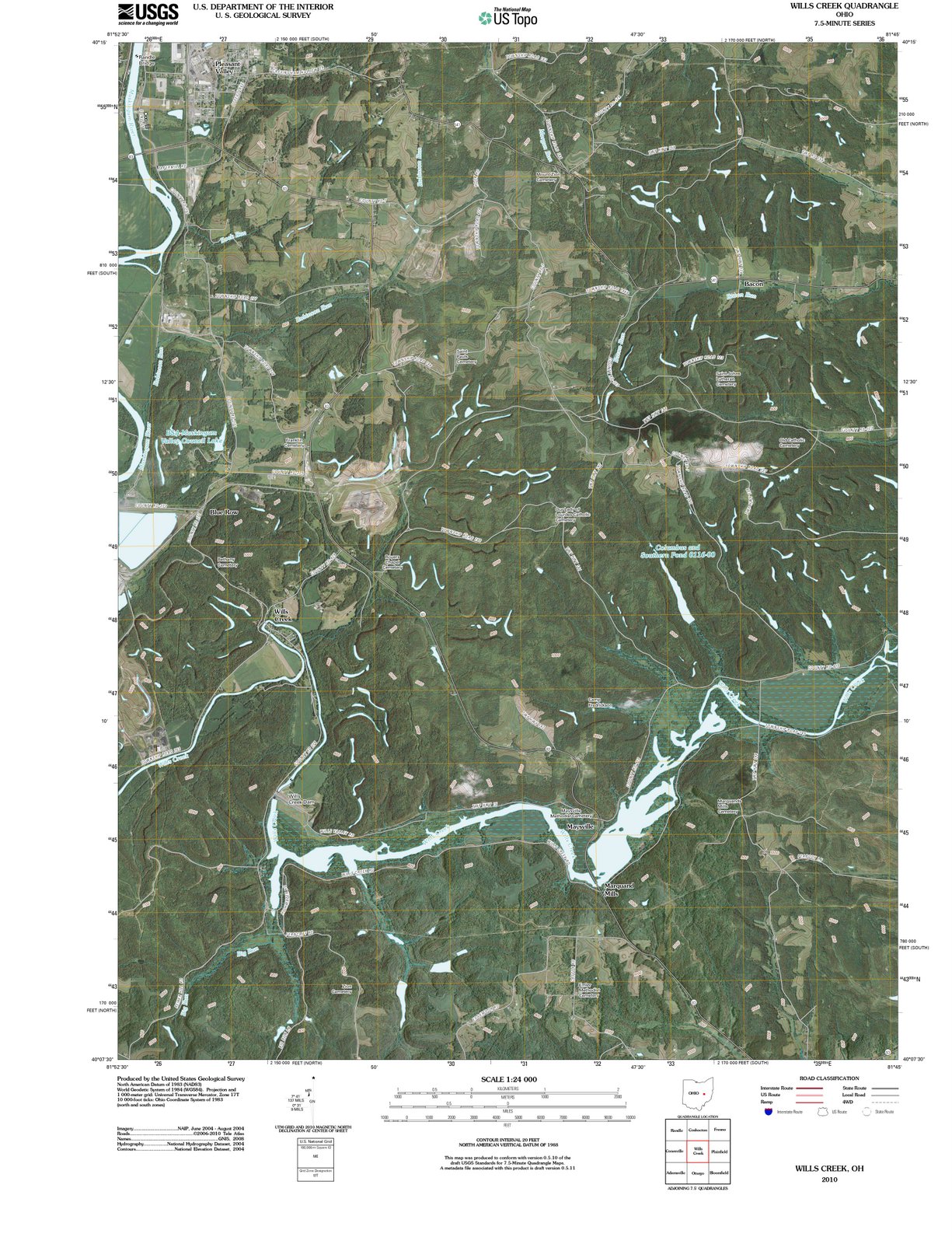2010 Wills Creek, OH - Ohio - USGS Topographic Map