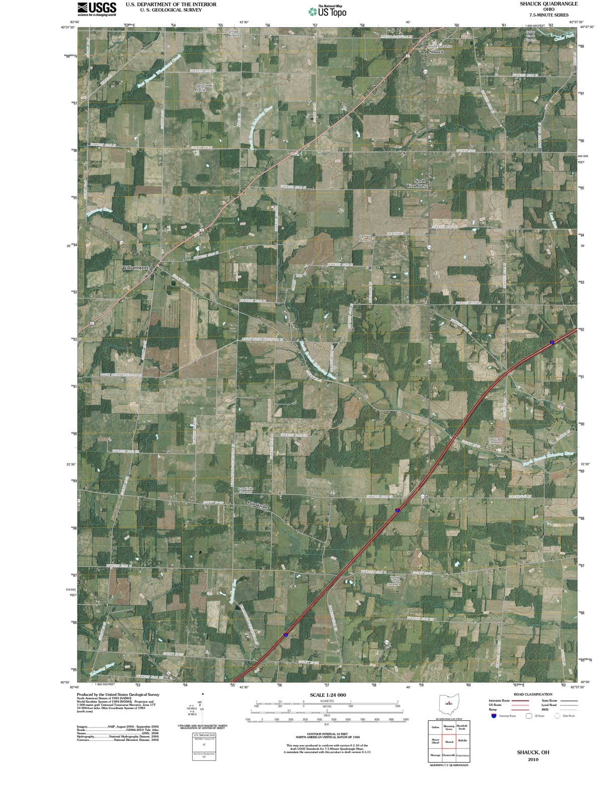 2010 Shauck, OH - Ohio - USGS Topographic Map