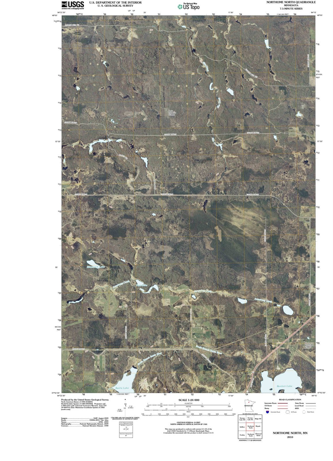2010 Northome North, MN - Minnesota - USGS Topographic Map