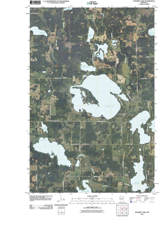 2010 Puposky Lake, MN - Minnesota - USGS Topographic Map
