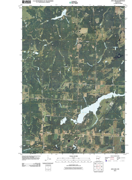 2010 Ann Lake, MN - Minnesota - USGS Topographic Map
