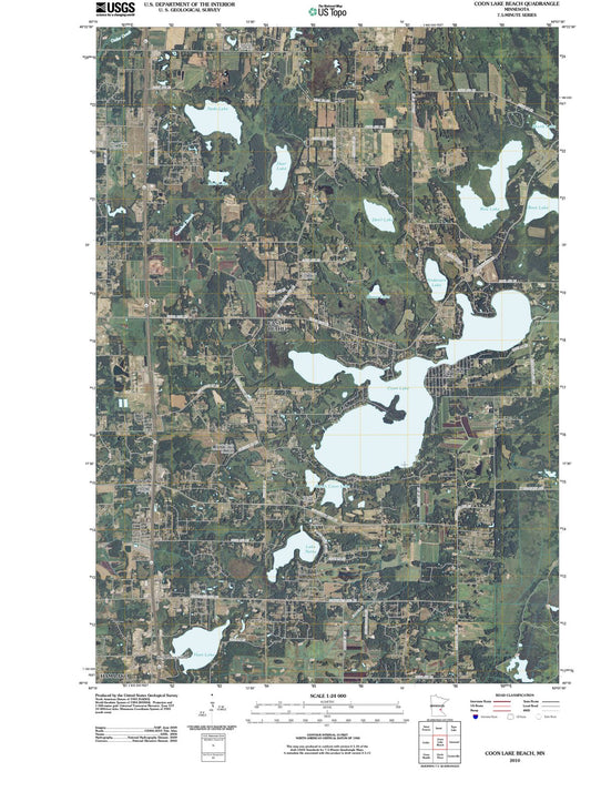 2010 Coon Lake Beach, MN - Minnesota - USGS Topographic Map