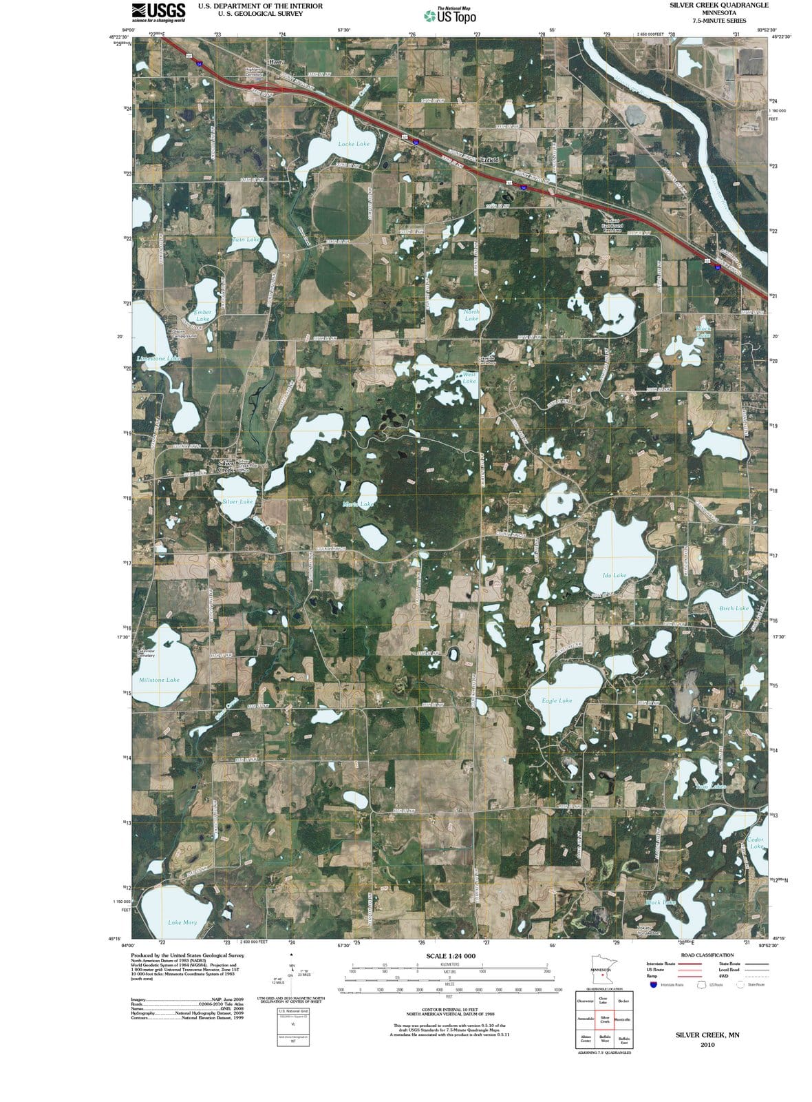 2010 Silver Creek, MN - Minnesota - USGS Topographic Map